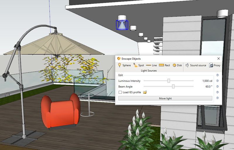 sketchup lighting effects