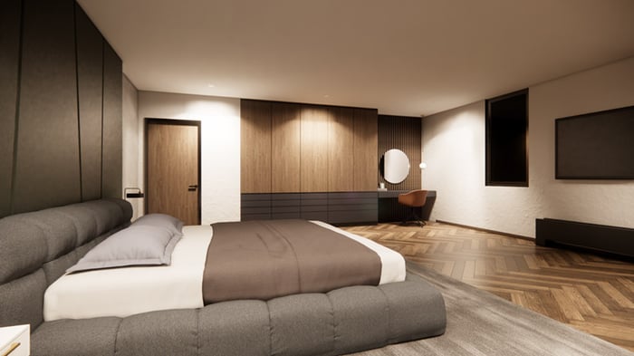 Bedroom render scene