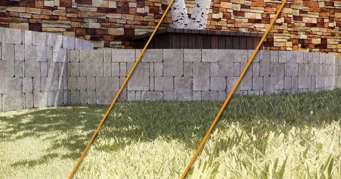 Grass height variation