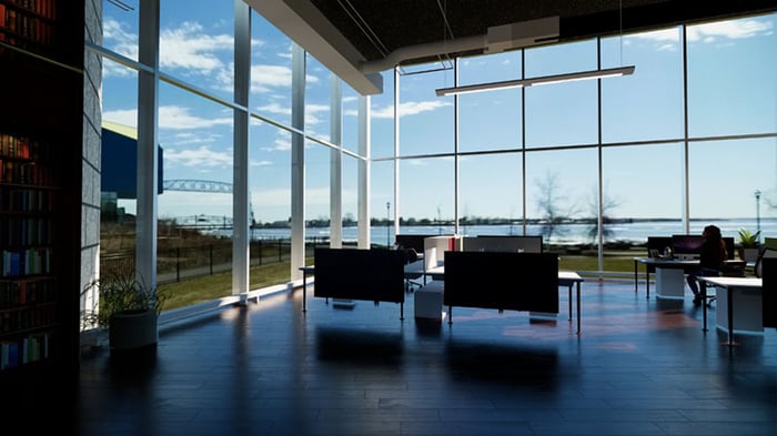 Skybox example view from interior