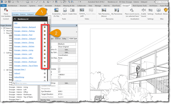 Starred Views in Revit