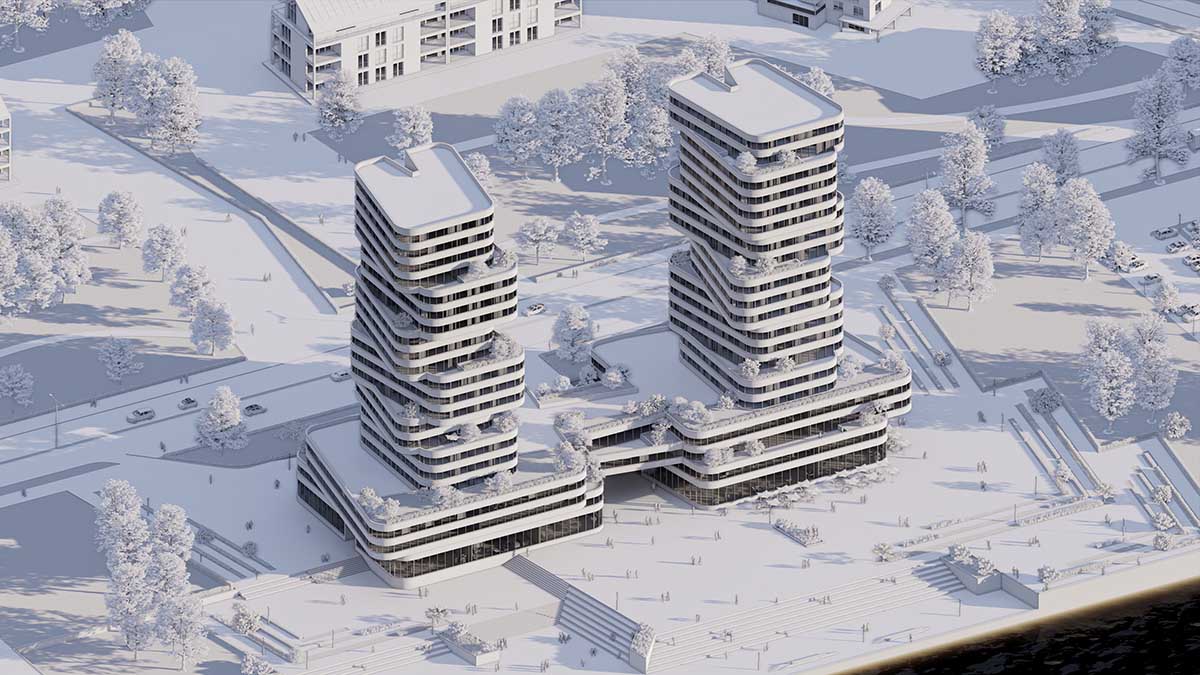 Revit model rendered in Enscape