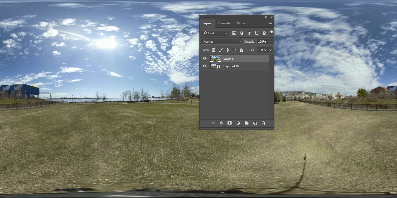 Combine Two Images in Photoshop, Each on a Layer