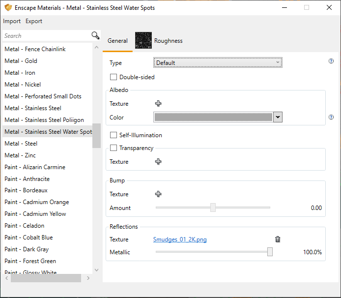 Add roughness maps under the Reflections section