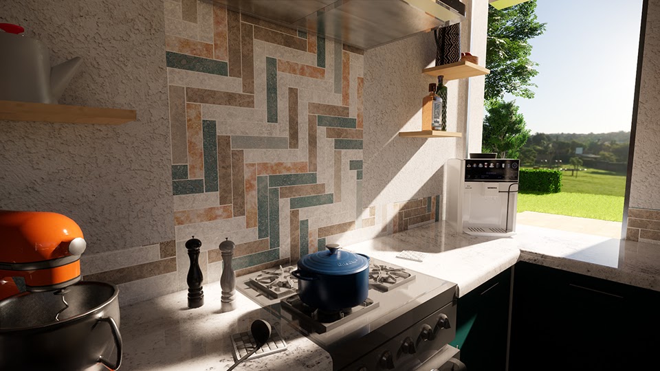 Unrealistically flat tile