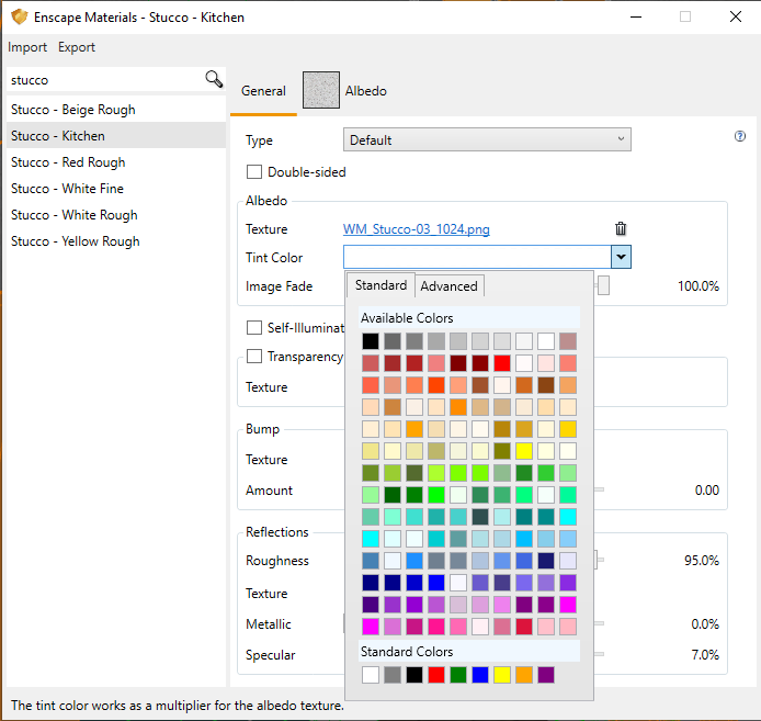 Choose the perfect tint color for your material